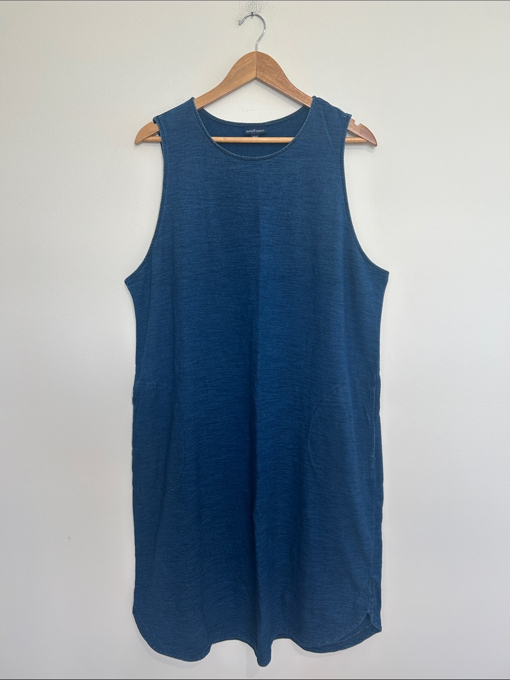 J. Jill Indigo 100% Cotton Sleeveless Midi Dress Size Xl